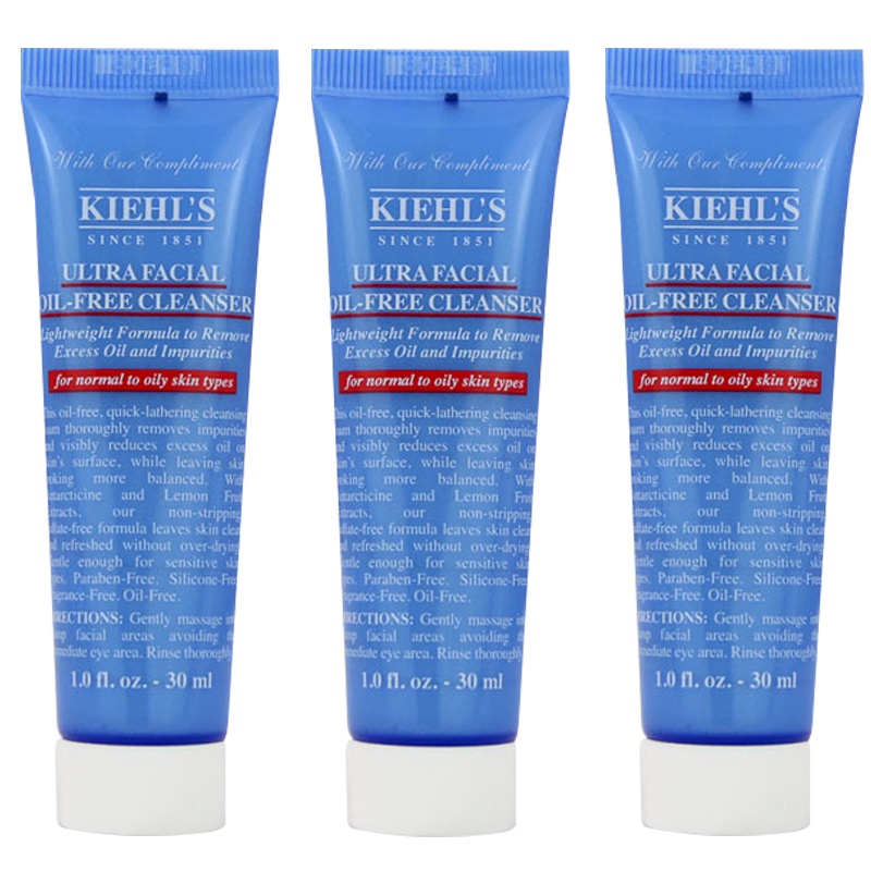 [国内专柜版·中小样]科颜氏(Kiehl's)高保湿清爽泡沫洁面乳30ml*3