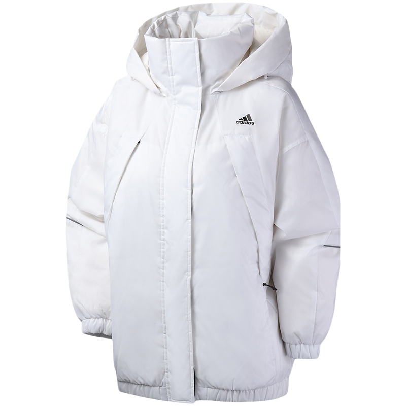 阿迪达斯女服羽绒服连帽防风面包服户外休闲运动服EC7477
