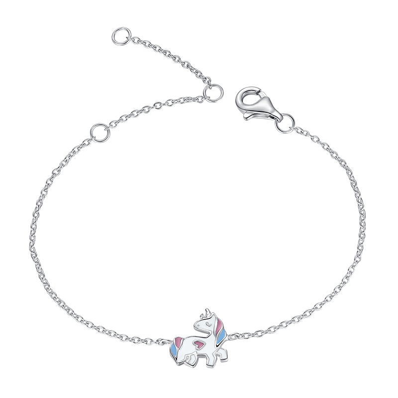 MYFD 手链女S925银秘趣系列双色\三色独角兽手链MYB192310