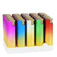 酷客(KUKE) 金属铁壳创意防风砂轮个性直冲一次性打火机定制订做logo印字家用(1000个装)