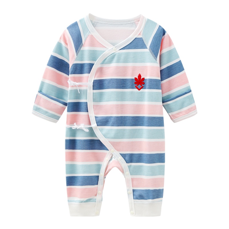 班杰威尔婴儿连体衣春秋新生儿衣服纯棉薄款0-9个月宝宝睡衣幼儿哈衣