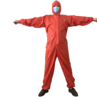 5件起发户外红色民用级防护/隔离服PVC涂胶可重复使用不起皮不开裂