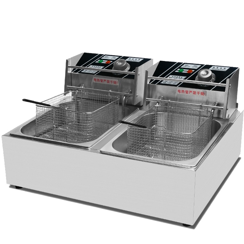 飞天鼠(FTIANSHU) 商用炸炉电炸炉电炸锅油炸锅小吃设备12L双缸