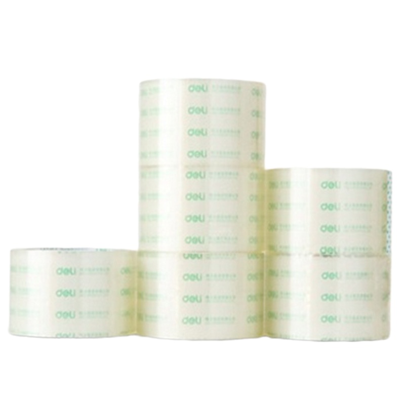 得力 30321 透明胶带 6cm宽 封箱带 封箱胶带 6卷装