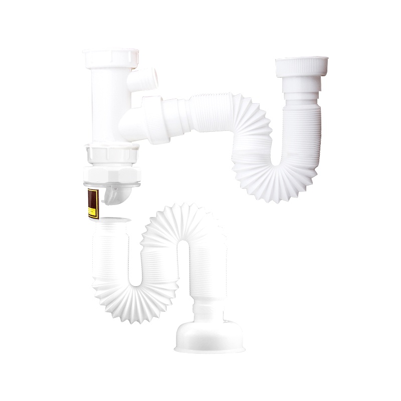 潜水艇(submarine)下水管双面盆洗手台脸盆洗衣池槽Y型三通防臭下水管排水软管SQ-10