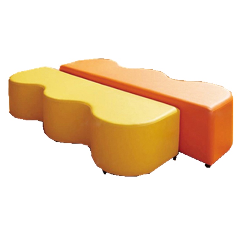 周鼎皖幼儿园亲子园沙发过道走廊等候区休息区沙发(波浪异形创意沙发2段)