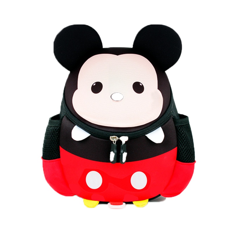 迪士尼米奇防走失包包可爱幼儿园宝宝1-3-6岁儿童双肩背包牵引绳小包