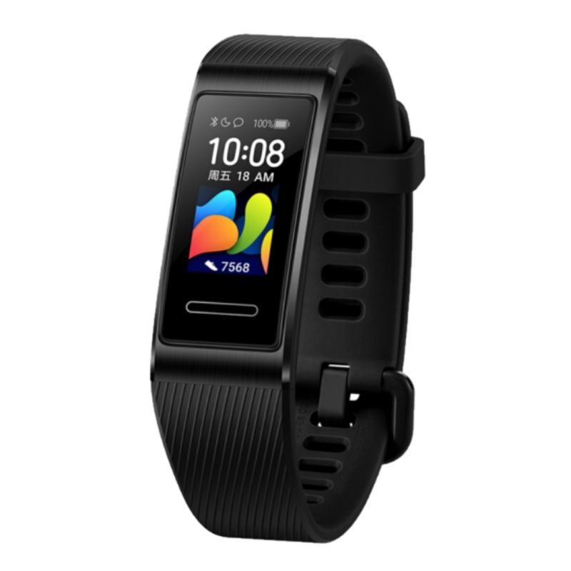 华为手环4 Pro 运动手环 智能手环 曜石黑（血氧饱和度检测+NFC智能刷卡+触控彩屏+50米防水+GPS+适配安卓IOS)