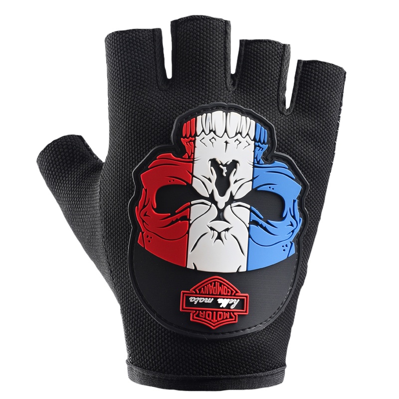 蒙斯朗瑞 半指手套男运动骑行手套男防滑户外防晒开车健身钓鱼嘻哈街舞山地摩托车手套透气