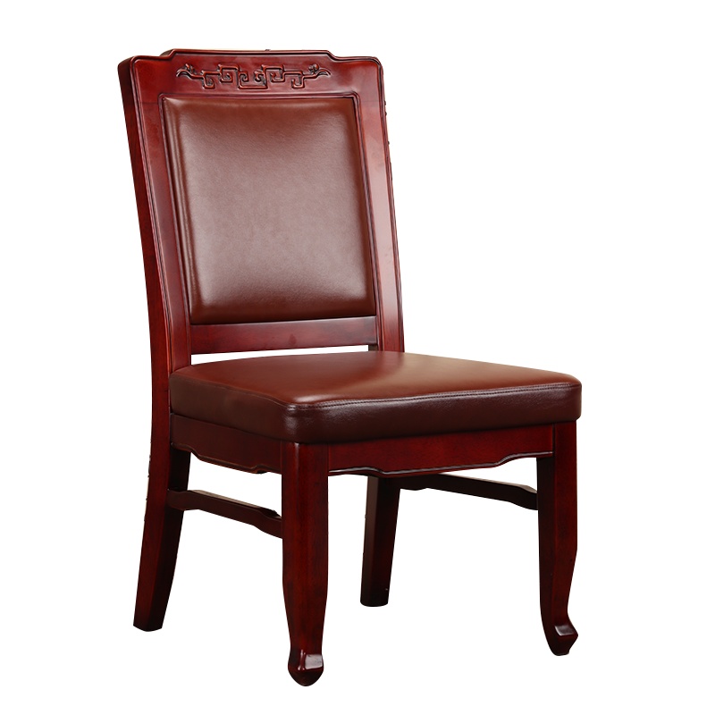 巨高办公家具橡木靠背椅西皮实木会议椅