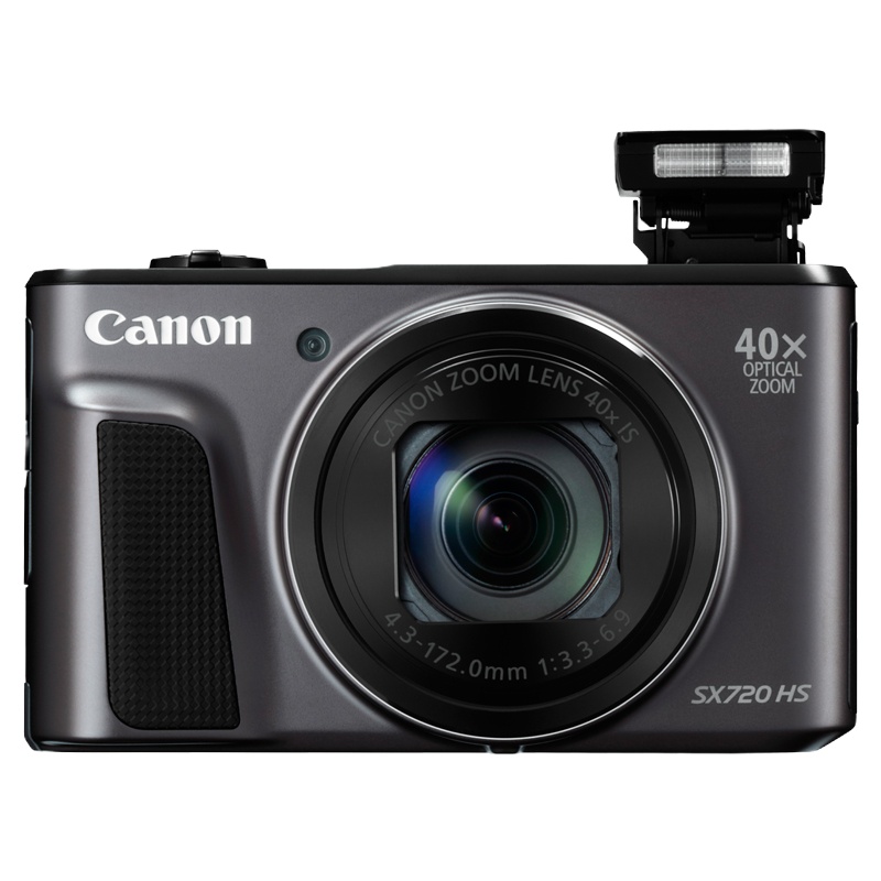 佳能(Canon)PowerShot SX720 HS 数码相机 黑色(2030万像素 40倍光变 24mm超广角)