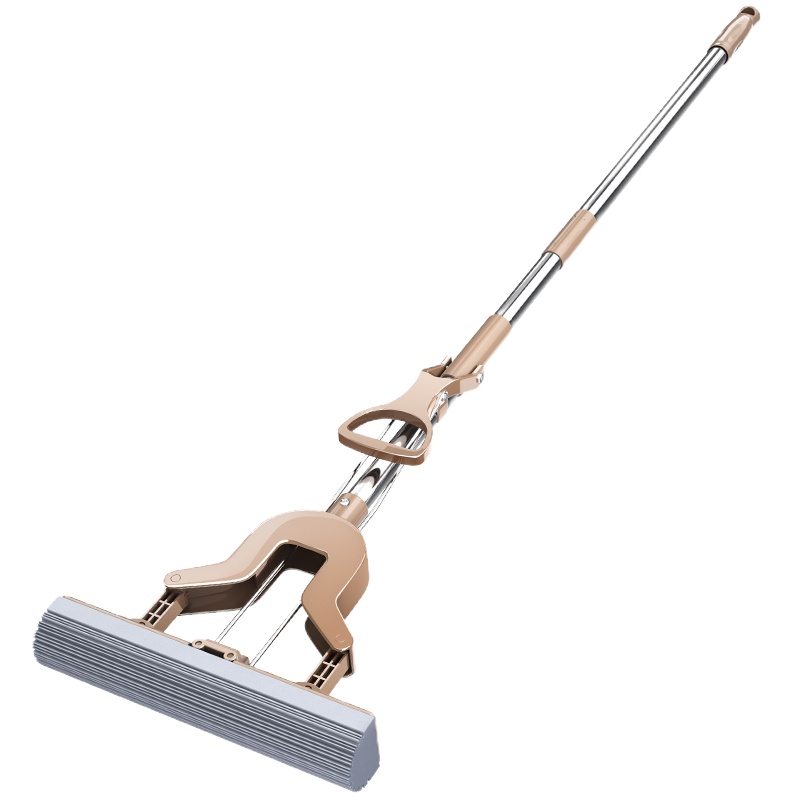 尔蓝（Airline）家用(3只棉头)不锈钢拉杆对折胶棉拖把 吸水海绵拖布挤水免手洗懒人墩布地拖办公干湿两用