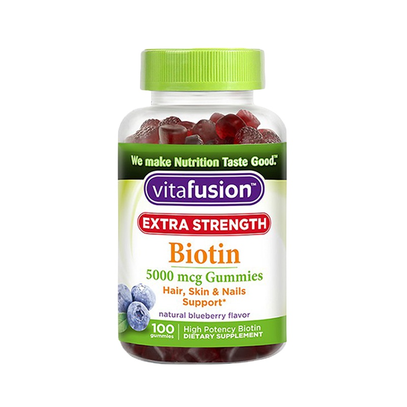 美国进口vitafusion美国进口生物素美颜软糖 防脱发护发生发烫染修复100粒 膳食营养补充剂