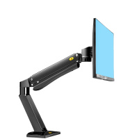 NB 27-40英寸大屏电脑显示器支架 桌面万向电脑工作台 免打孔坐站办公支架 伸缩旋转升降F45黑