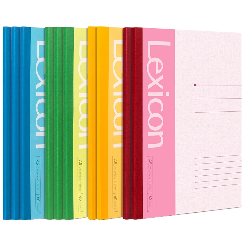 得力(deli)A5/60张无线装订软抄本记事本 工作笔记本子 7653 10本装