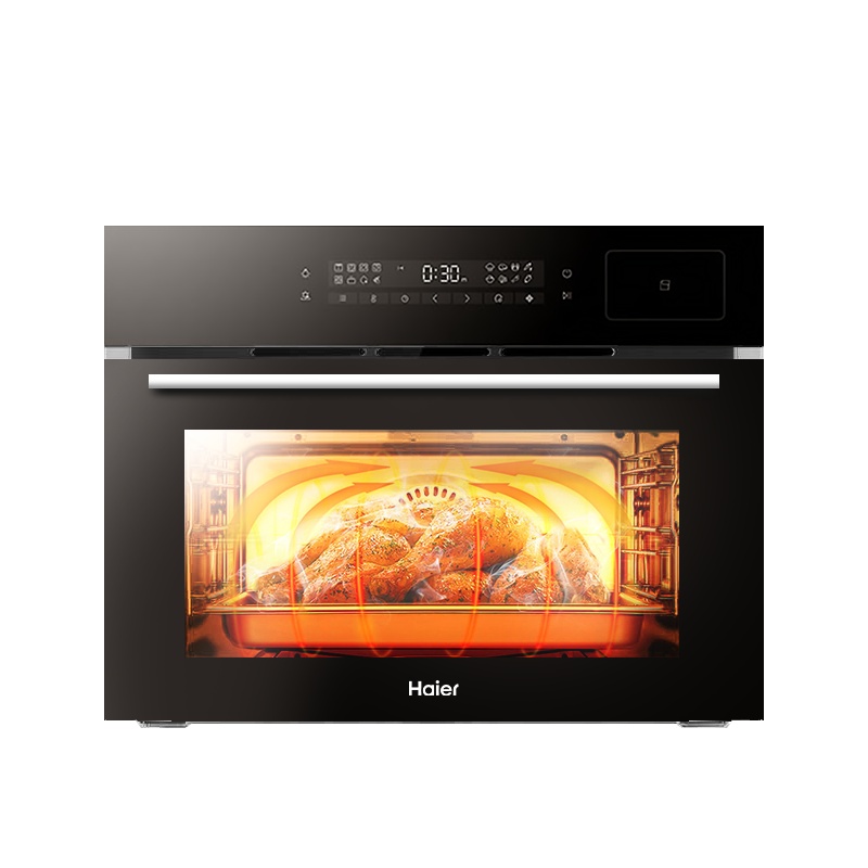 海尔(Haier)48L嵌入式蒸烤一体机 CQG-E48U1高温消毒 智能清洁 远程控制 一键菜谱 家用大容量 蒸烤箱