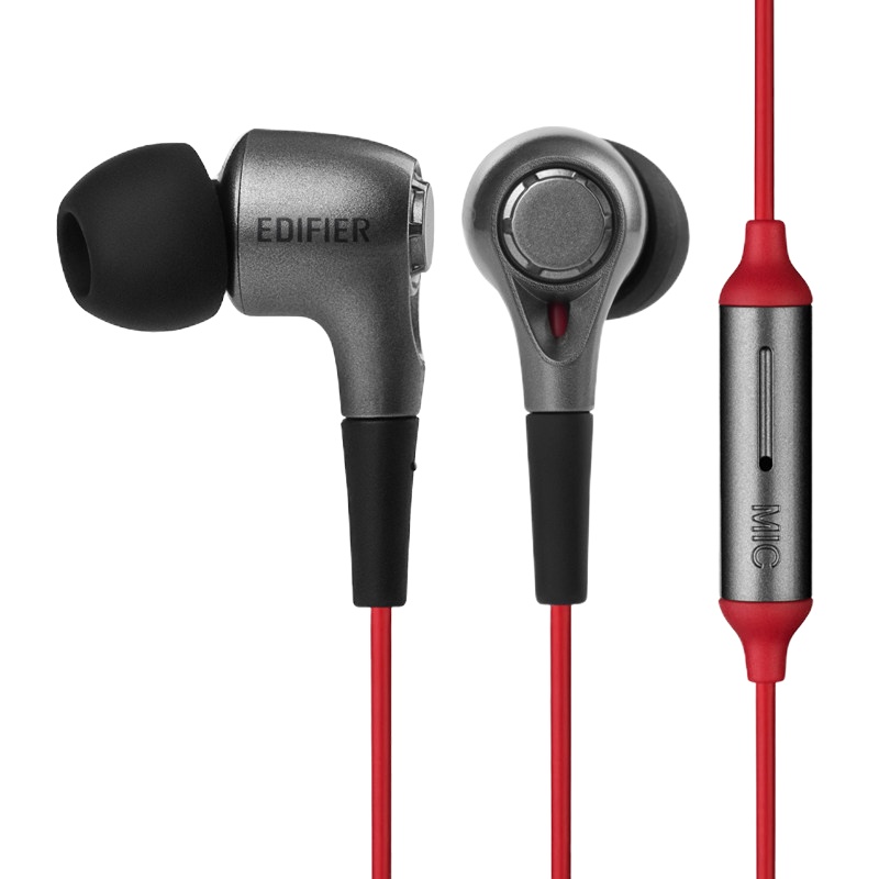 漫步者(EDIFIER) H230P手机耳机入耳式重低音线控通用音乐耳塞带麦 红色