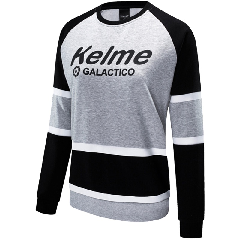 KELME/卡尔美2019秋季新款舒适保暖休闲卫衣女时尚拼色圆领套头衫