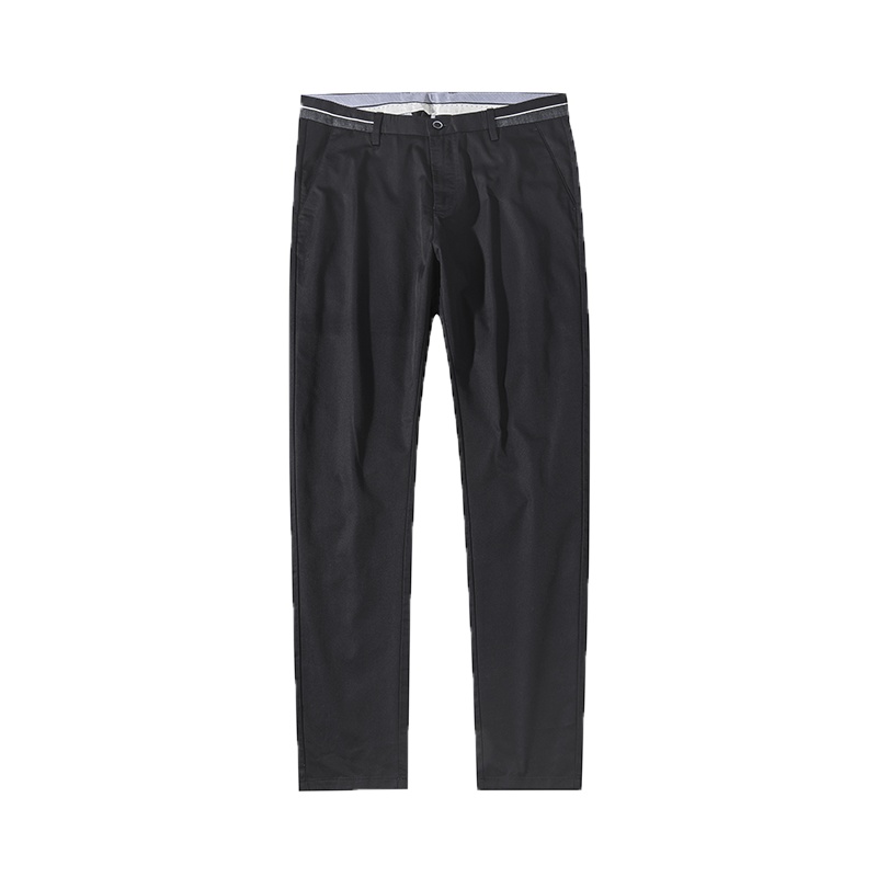 恒源祥春秋休闲裤男中青年水洗休闲中腰长裤棉纯色裤子男