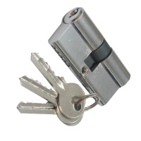 莱邦 锌合金双面钥匙开地锁心玻璃门地锁锁芯双面锁胆正心锁心 (企业定制款)