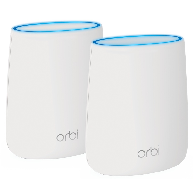 美国网件(NETGEAR)Orbi Mini RBK20 AC2200M 三频Mesh迷你分布式高速双路由套装变形金刚版