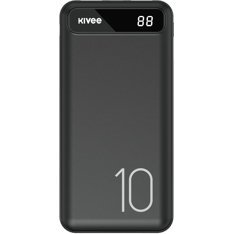 KIVEE 移动电源 高密聚合物电芯手机充电宝10000毫安时大容量苹果/安卓通用便携充电宝 白色