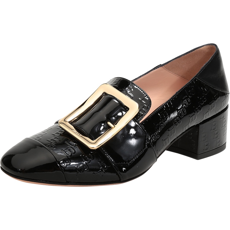 BALLY 巴利 女士 羊皮方扣装饰可踩脚单鞋乐福鞋中跟鞋 JANELLE 40 BB EM