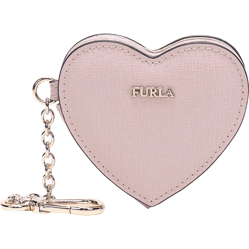 FURLA 芙拉 女士裸色皮革化妆镜子钥匙扣挂饰 1000169 R RS20 B30