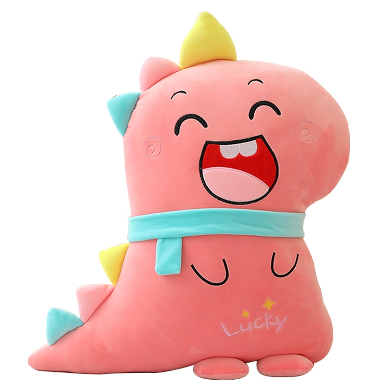 鸱吻恐龙毛绒玩具ins网红抱枕可爱布娃娃睡觉女孩生日礼物送闺蜜女友(40cm 西瓜红 手捂款)