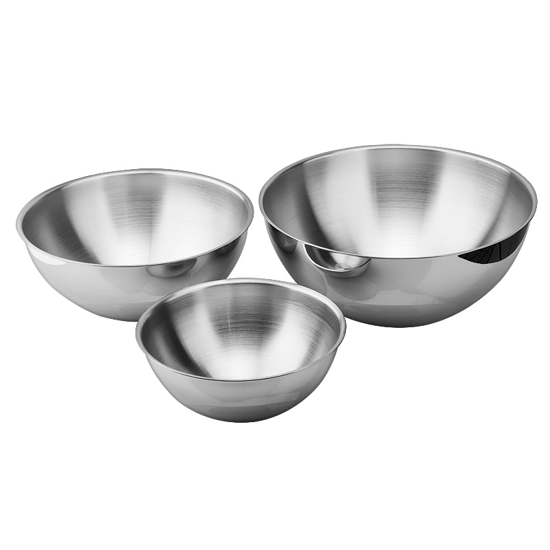 304不锈钢水果蔬菜沙拉盆圆形不倒盆沙拉碗水果篮凉菜大盆和面盆