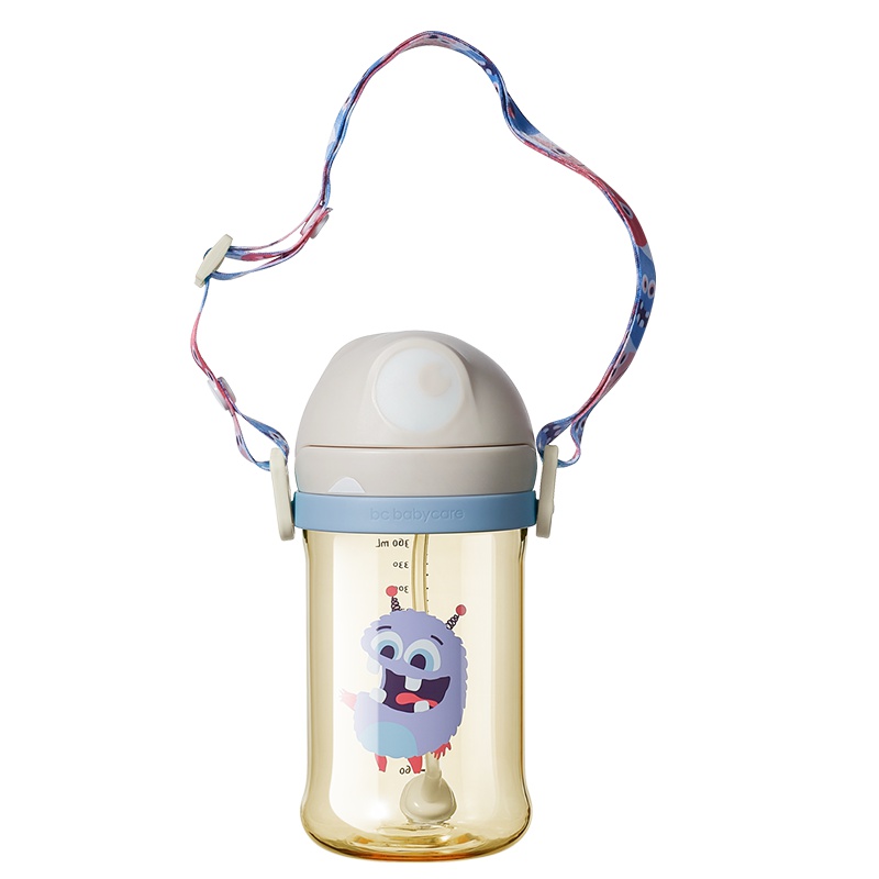 babycare婴儿学饮杯儿童喝水吸管杯子带手柄家用防摔宝宝水杯 PPSU材质把手款 360ML 2712