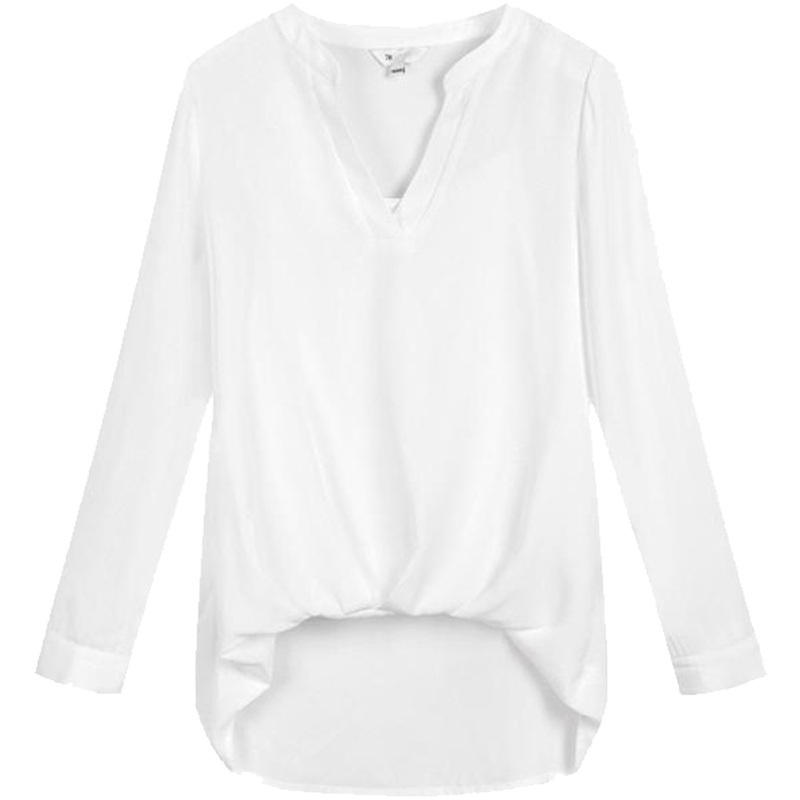 【热卖】7mV领白色衬衫女2019春季新款韩版小众百搭休闲宽松长袖衬衣外套女70009957