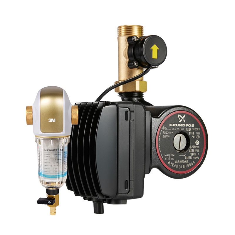 [法国进口]丹麦格兰富水泵全自动静音增压泵加压泵UPA 15-160+[德国进口]3M 中央前置过滤器BFS3-40GL