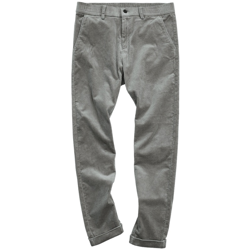 千纸鹤裤子男2019冬季新款韩版直筒厚款灯芯绒男士休闲裤70295