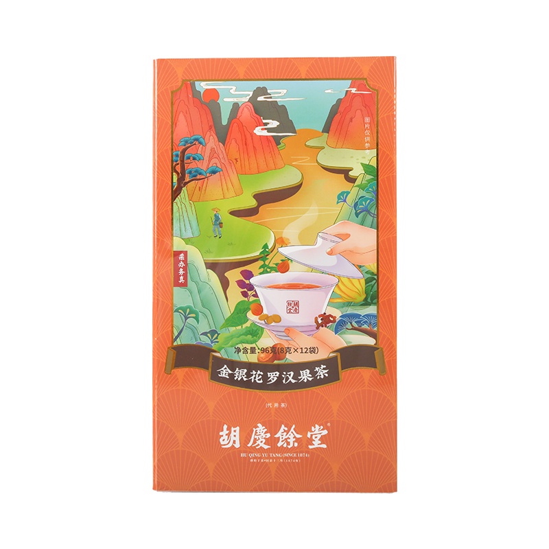 胡庆余堂 金银花罗汉果茶单盒装 96克(8克x12袋)袋泡茶
