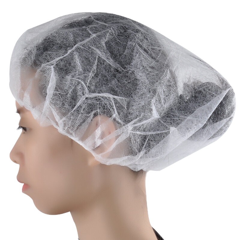 凯佳达一次性帽子圆形帽无纺布头套一包100个