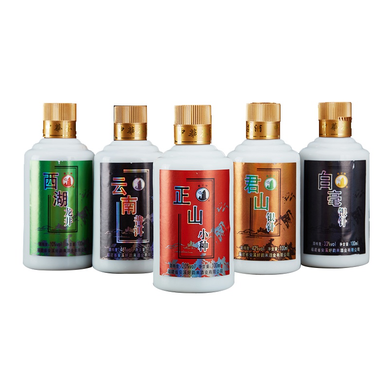 中华茶酒 高端定制茶香型酒100ml*5瓶 五种茶叶秘制每一口都不一样