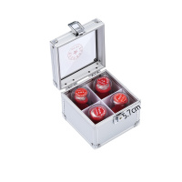 得力 公章盒子收纳盒铝合金手提带锁多功能财务印鉴章印章箱印章盒