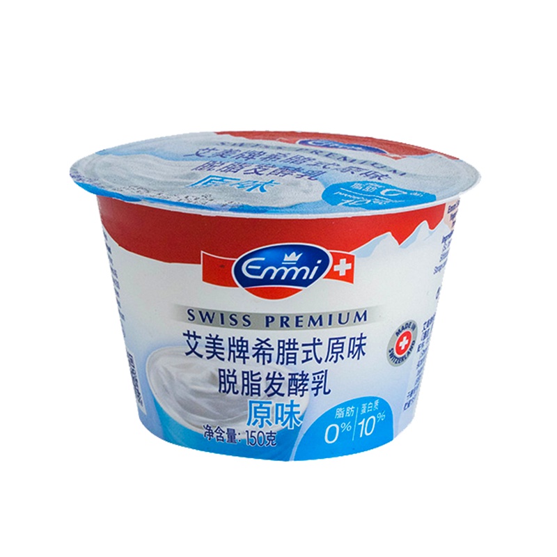 艾美Emmi瑞士进口脱脂原味酸奶 150g*12杯
