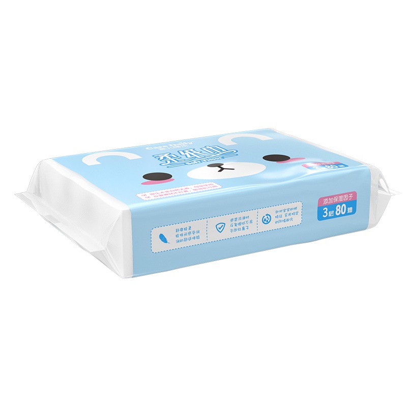 萌趣柔纸巾 80抽*4包