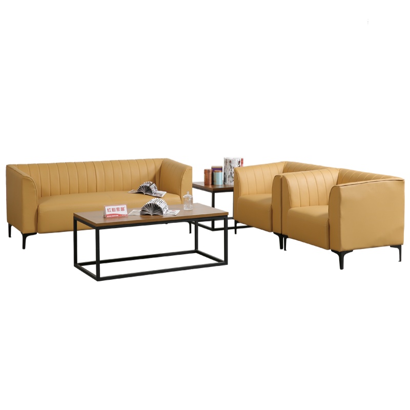 [红心家居]组合家居皮艺沙发沙发茶几接待会客沙发