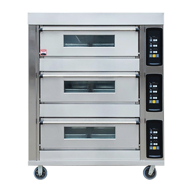 埃利斯(AILISI)商用大容量厨房商用高温烤箱 披萨蛋糕面包西餐后厨 大型月饼烘炉 电烤箱三层六盘电脑款