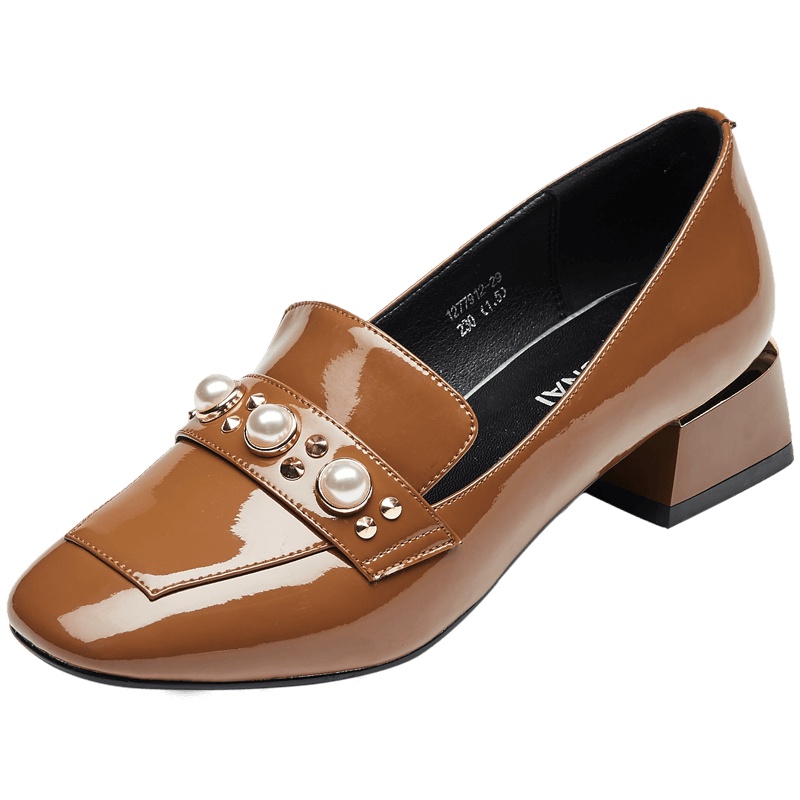 康奈女鞋 秋季时尚青春日常百搭套脚方头单鞋1277912