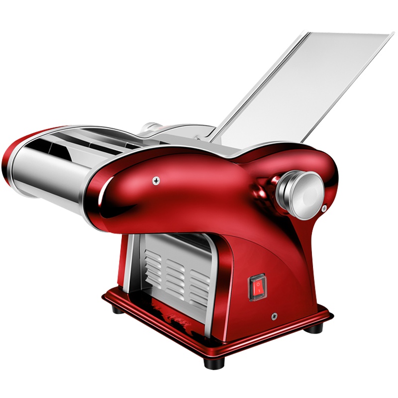 俊厨不锈钢面条机红色轧面机家用电动全自动压面机小型厨具多功能切面机饺子皮馄饨皮机擀面皮机揉面机制面机挂面机宽窄圆面条机器