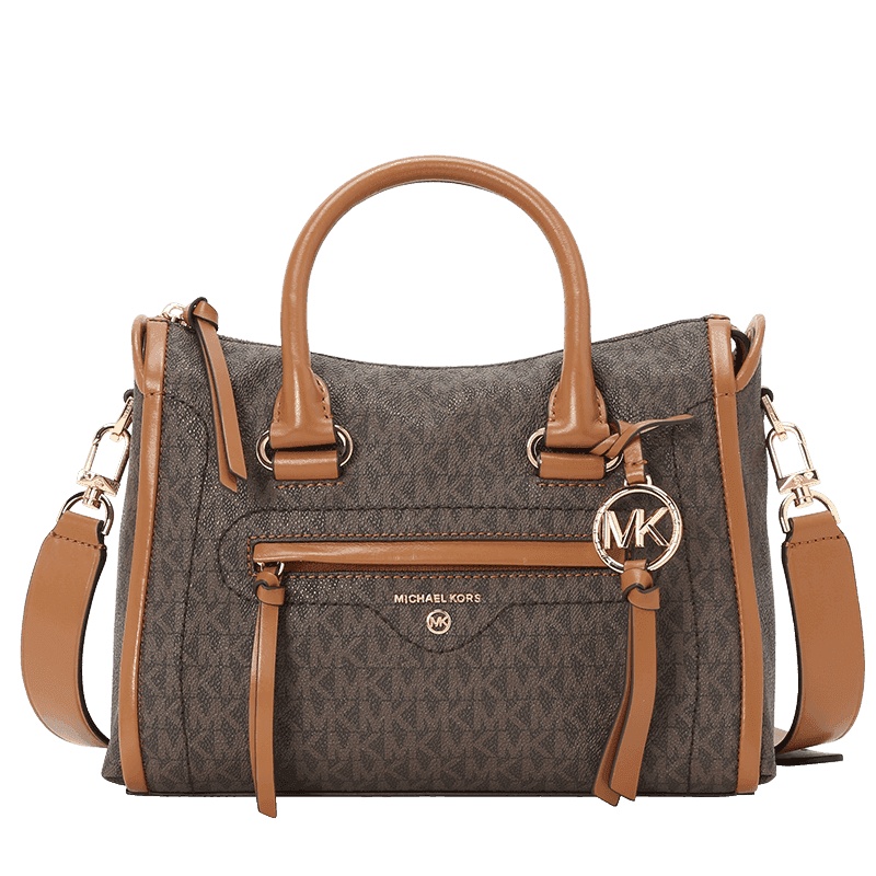 MICHAEL KORS 机车包 MK吊饰 老花拼皮 30T0GCCS1B