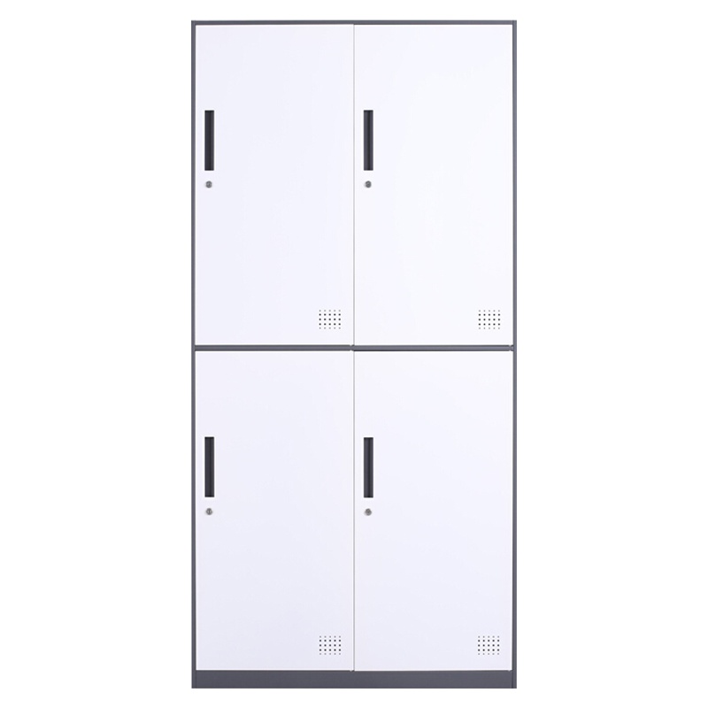慧采云 办公家具优质钢制窄边套色四门办公柜铁皮柜更衣柜换衣柜子收纳柜储物柜900*500*1850mm