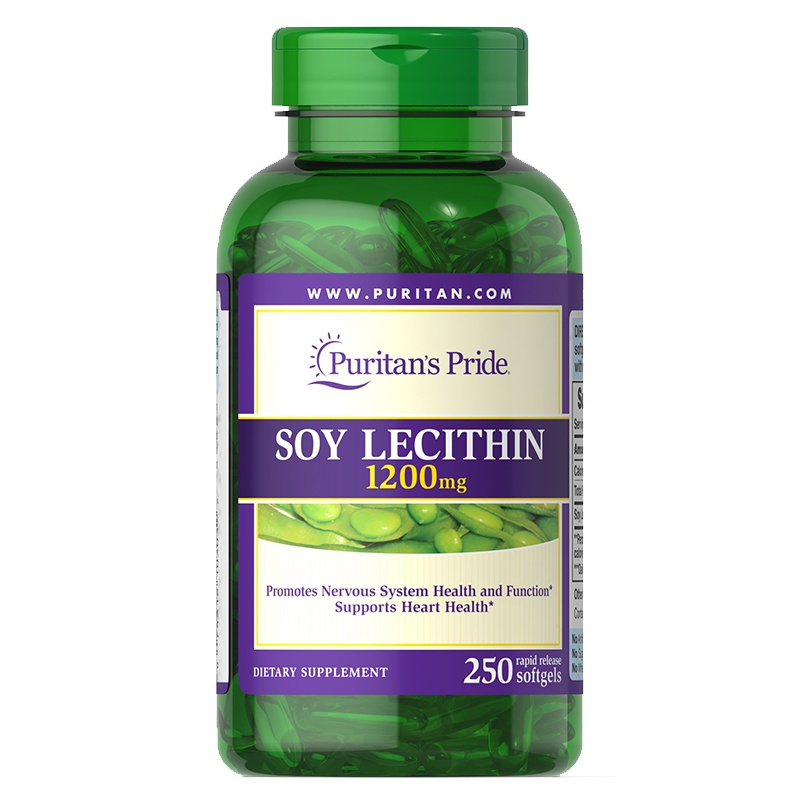 Puritan's Pride 普丽普莱 超浓缩大豆卵磷脂软胶囊 1200毫克 250粒/瓶 美国进口 膳食营养补充剂