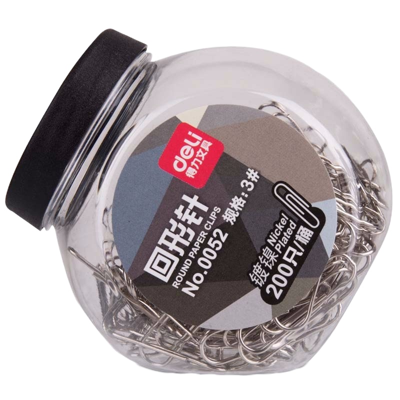 得力 回形针 曲别针分类收纳 0052 一桶装