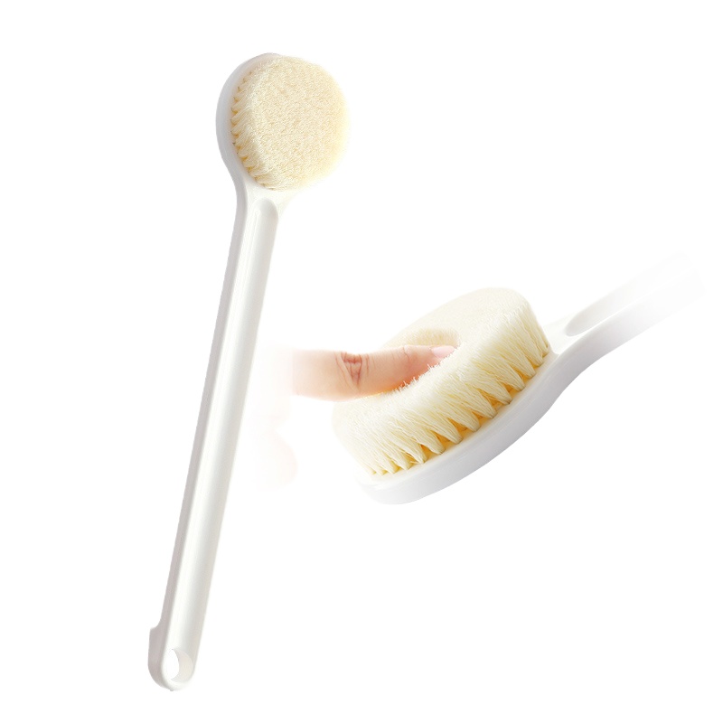 长柄软毛洗澡刷成人沐浴搓澡刷强力不求人搓背神器后背带按摩刷子 白色