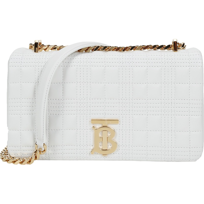 BURBERRY 博柏利 女款 羊皮专属标识Lola绗缝萝纳包手提单肩斜挎包小号 80211061